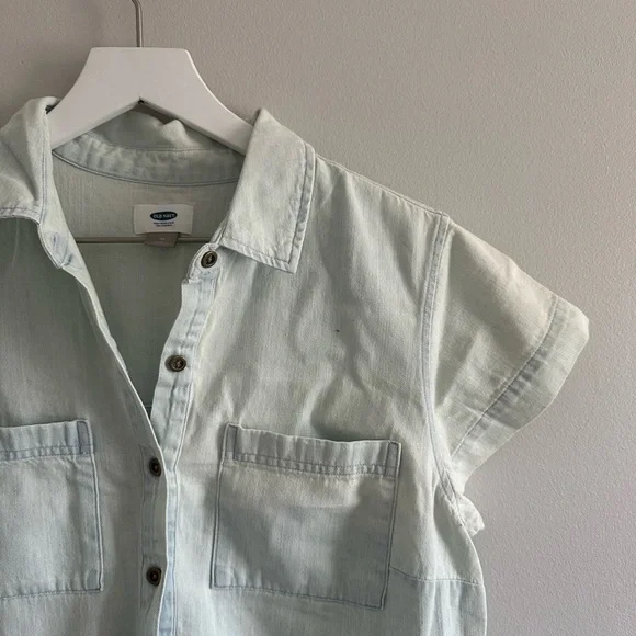 Old Navy Light Denim Short Sleeve Dress Size M - Picture 2 of 3